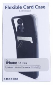 Mobilize Leather Bag Gsm - 29741 Mobilize Rubber Gelly Card Case Apple Iphone 16 Plus Matt Black