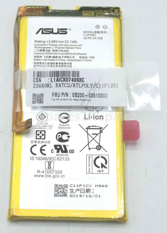 Asus Phone Battery Packs - C11p1901 0b200-03510300 Zs660kl Batc2-atlpoly-c11p1901