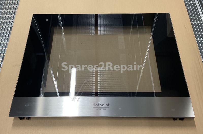 Oven outer Door - C00385304 481010849647 Oven Glass + Supports [Whirlpool Indesit]