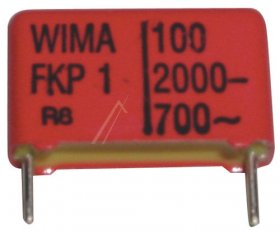 Wima Fkp1 Pulse Capacitor - 100pf-2000v Fkp1u001004b00kssd Fkp1-pulse Capacitor Rm=15mm -rohs-compliant-