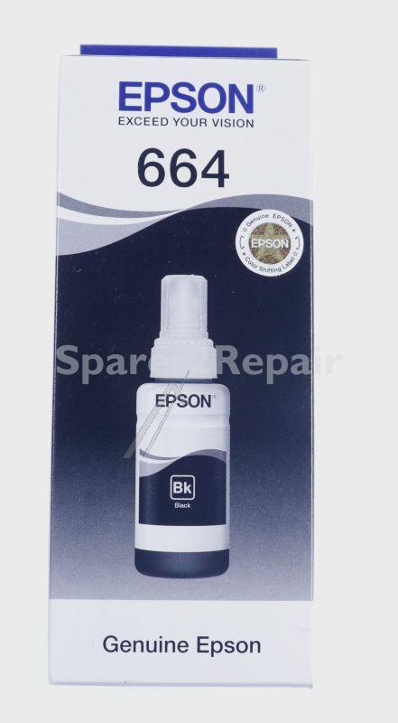 Epson Cartridge - T6641 C13t664140 Black Ink Bottle 70ml