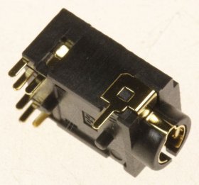 Samsung Headphone Jack - 3722-003657 Jack-phone 1p-7c p-bronze blk angle