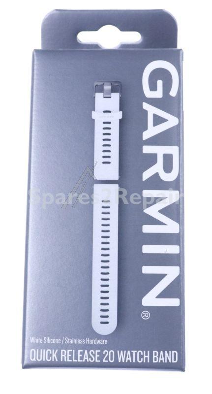 Garmin Wristbands For Smartwatch - 010-11251-1p Garmin Replacement Wristband 20mm Silicone White-stainless Steel Buckle