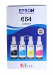 Epson Cartridge - 664 C13t66464a Ink Bottles Multipack B-c-m-y