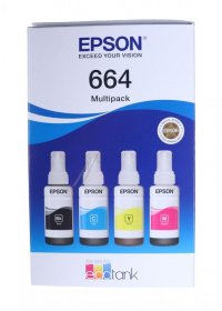 Epson Cartridge - 664 C13t66464a Ink Bottles Multipack B-c-m-y