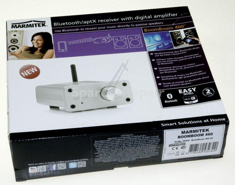 Marmitek Bluetooth Receiver - Boomboom 460 Bluetooth Audio Amplifier -audio Receiver With Built-in Amplifier - Aptx - 25008232
