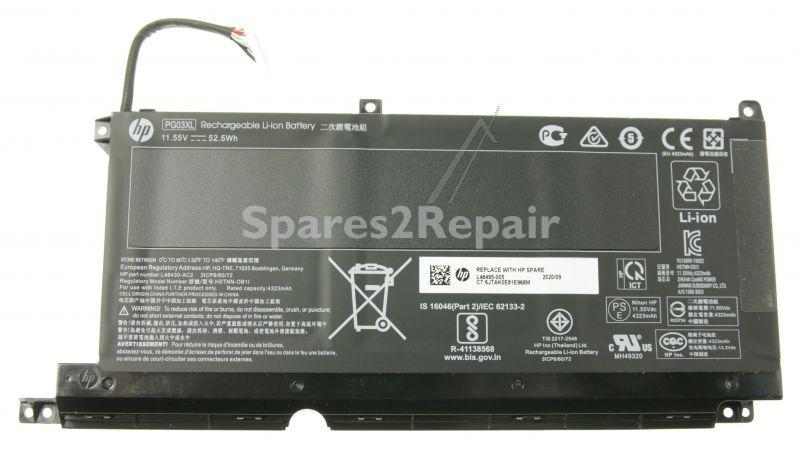 Hewlett Packard Laptop Battery - Pg03xl L48495-005 Batt 3c 52wh 4 55ah Li Pg03052