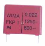 Wima Fkp1 Pulse Capacitor - 0 022uf-1250v Fkp1-pulse Capacitor Rm=22 5mm