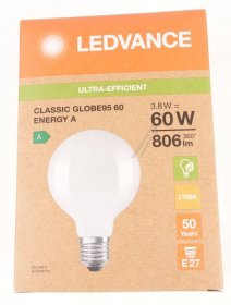 Ledvance Lamp - Do Not Use Led Classic Globe Energy Efficiency A S 3 8w 827 Frosted E27