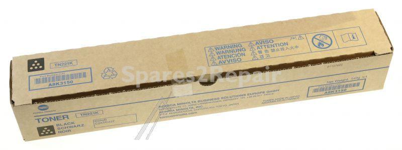 Konica Minolta Toner Cartridge - Tn221k A8k3150 Toner Cartridge Black 24k