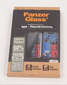 Panzerglass Display Protective Film - Pgrpuwfg29845 Panzerglass Privacy Screen Protector Iphone 16e | 14 | 13 | 13 Pro | Ultra-wide Fit W Aligner