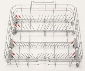 Dish Basket - 20007404 Lower Crockery Basket Lower Rack Silver 8 Flip Tines Silver [Bosch Siemens]