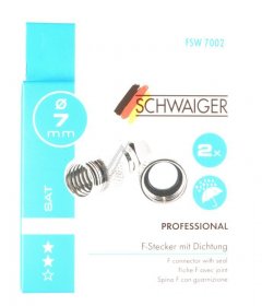 Schwaiger F-plug - Fsw7002531 F-plug: 7 0mm-weather Protection-2-piece Set Silver
