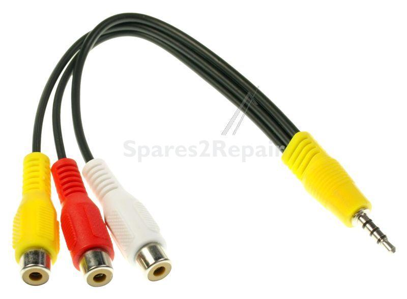 Compatible Phono Adapter Audio - Av Lead 4pin 3 5mm Jack Plug - 3x Rca Socket