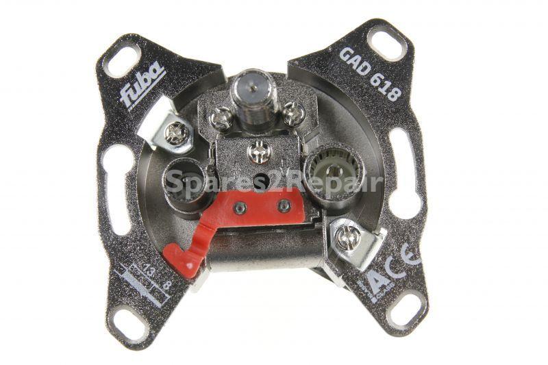 Fuba Aerial Outlet Sockets - Gad 618 Durchgangsdose,3-loch,18db,programmierbar