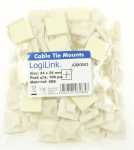 Logilink Cable Ties Accessories - Cable Tie Mounts, 100 Pcs, 24x24mm
