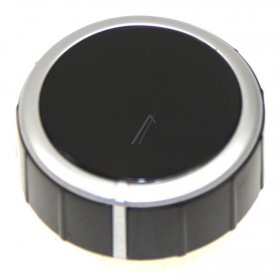 Control Knob - C00505513 488000505513 Wash Timer Knob Blk-silver Platinum [Whirlpool Indesit]