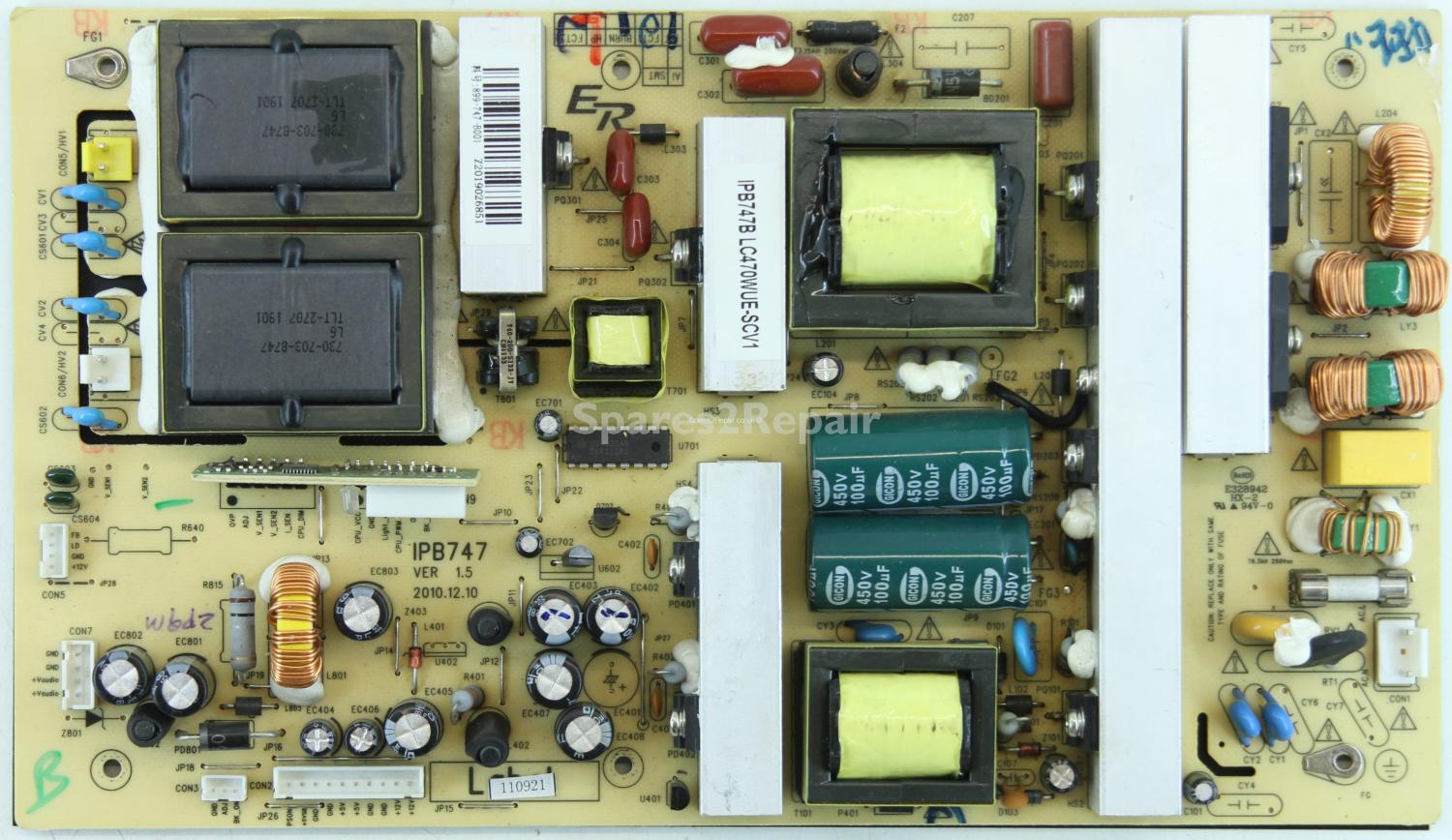 Baird CN47BAIR - PSU - IPB747 - VER 1.5 - IPB747B - 899-747-B001 - LC470WUE-SCV1