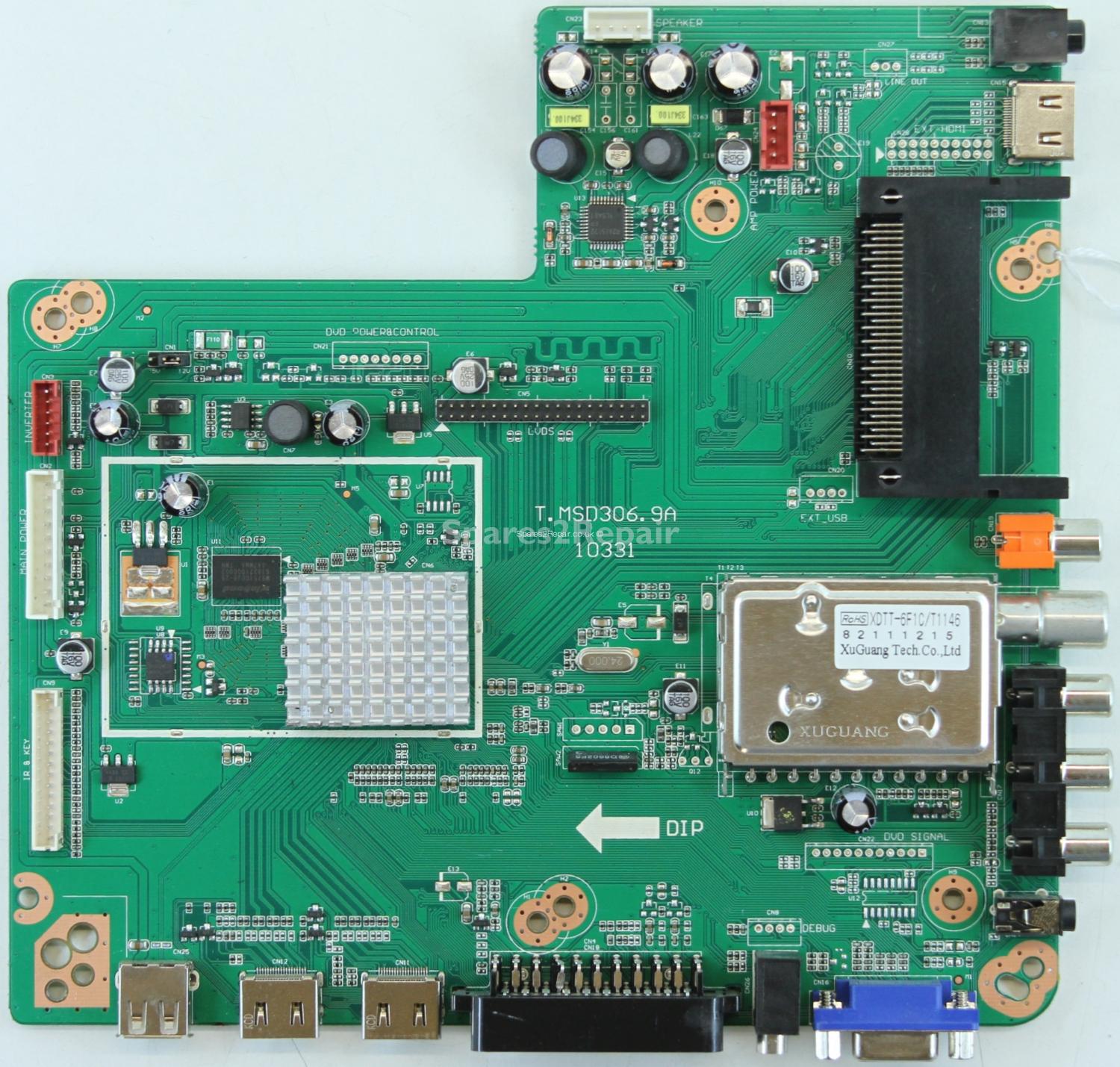 Bush LCD40FHDA8 - Main AV - T.MSD306.9A - 10331 - 890-AA0-MSD306-9AH