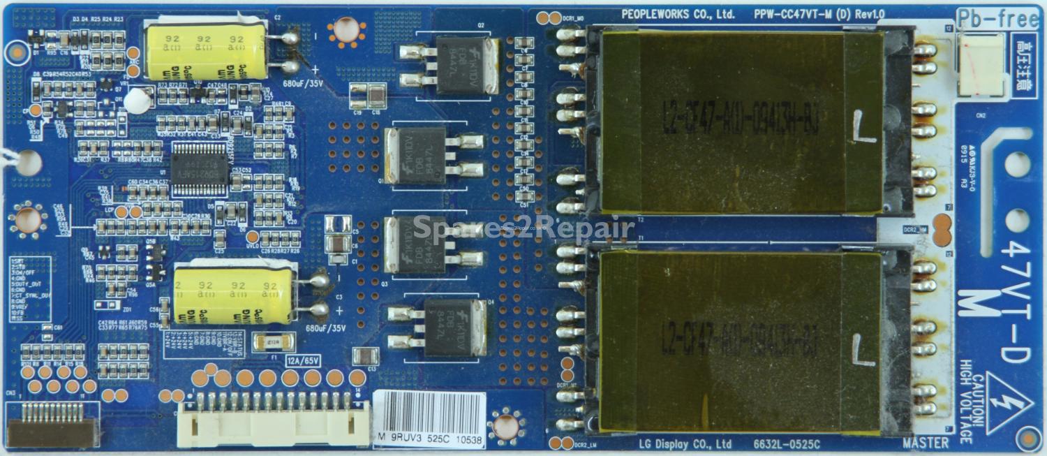 LG 47LG50-UG - Inverter - 6632L-0525C - PPW-CC47VT-M (D) Rev1.0 - 47VT-D MASTER