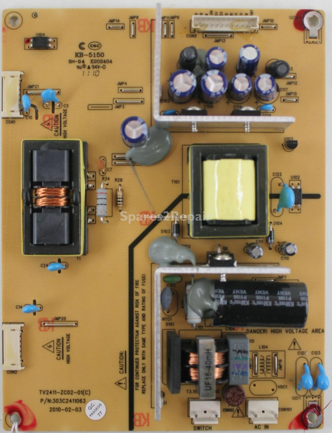 Logik L24DVDB21 - Power Inverter - 303C2411063 - TV2411-ZC02-01(C)