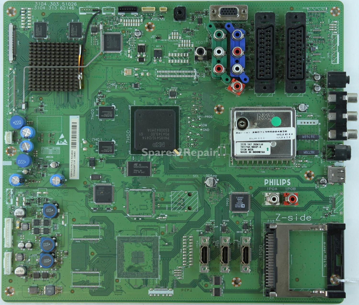 Philips 42PFL7623D - Main AV - 3104.303.51206 - 3104.313.62146 - 310432857135