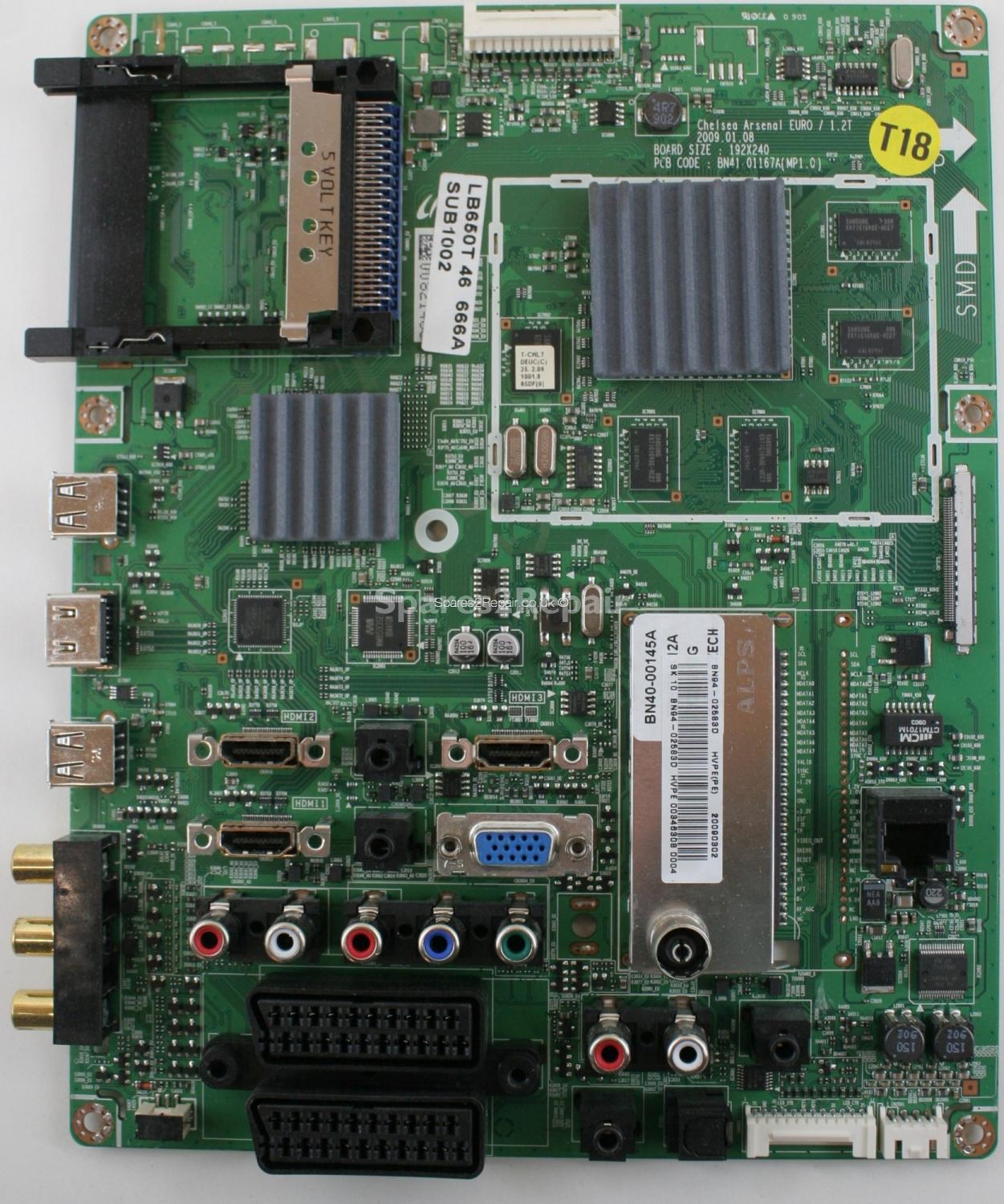 Samsung LE46B650T - Main AV - BN94-02583D - BN41-01167A - MP1.0 - Chelsea Arsenal EURO