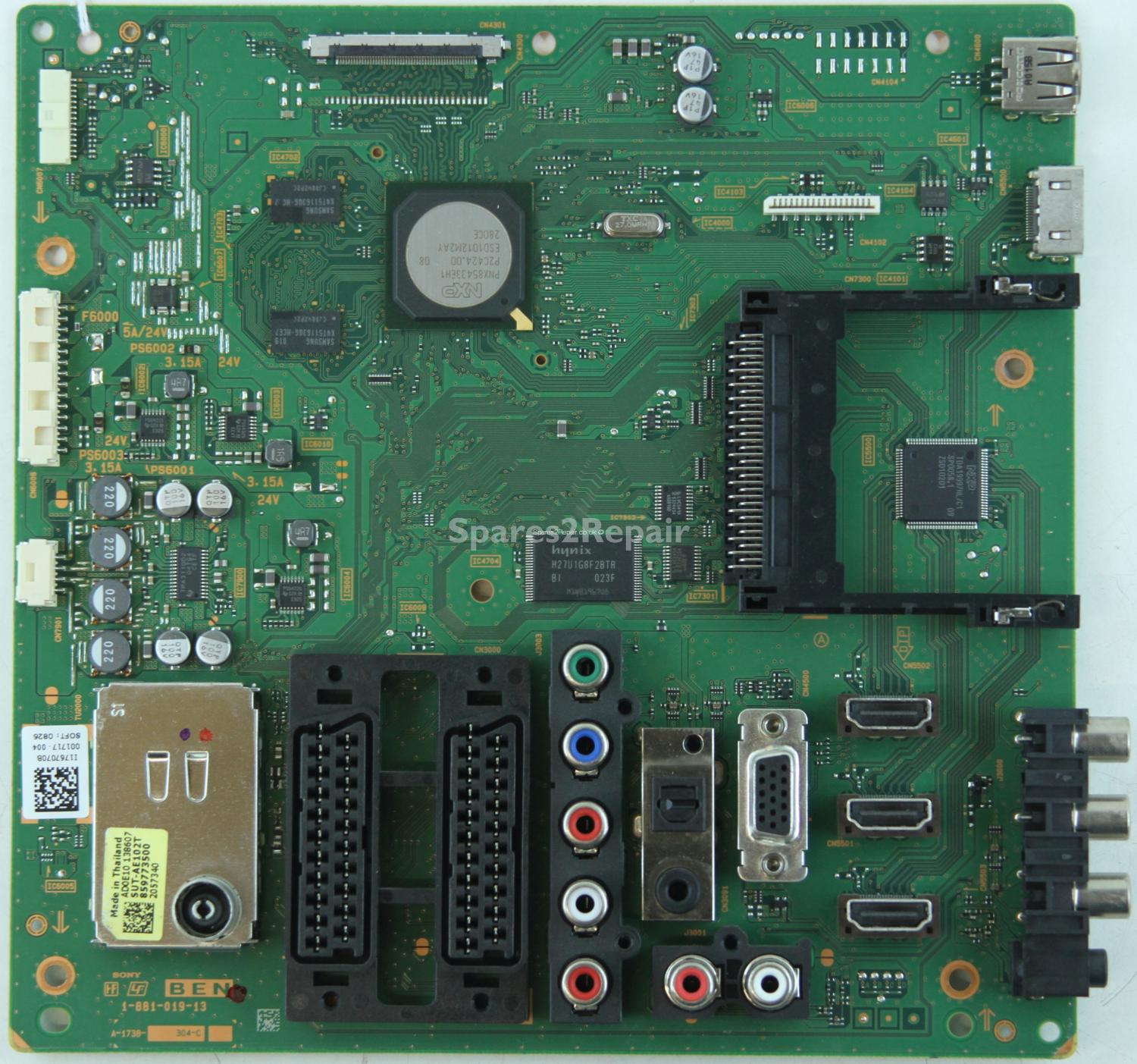 Sony KDL-40BX400 - Main AV - 1-881-019-13 - A-1738-304-C - I1767070B