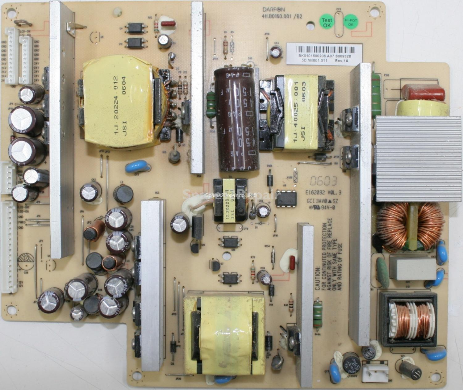 Technosonic LCD3201 - PSU - 4H.B0160.001 /B2 - 5D.M4601.011 - Rev.1A