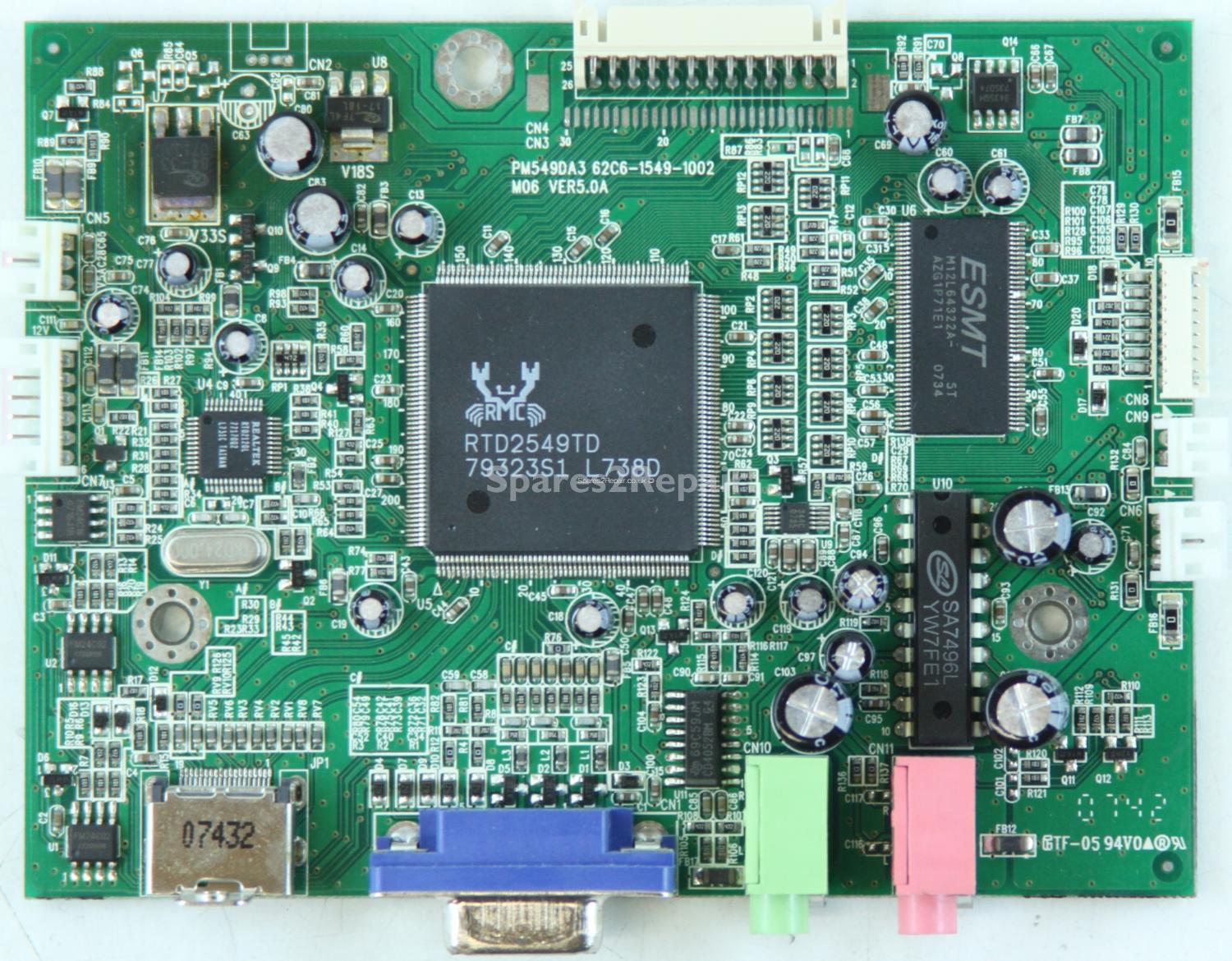 Viewsonic VX2835WM - AV Board - 70-T9810100G030 - PM549DA3 - 62C6-1549-1002 - 2B18-51101312